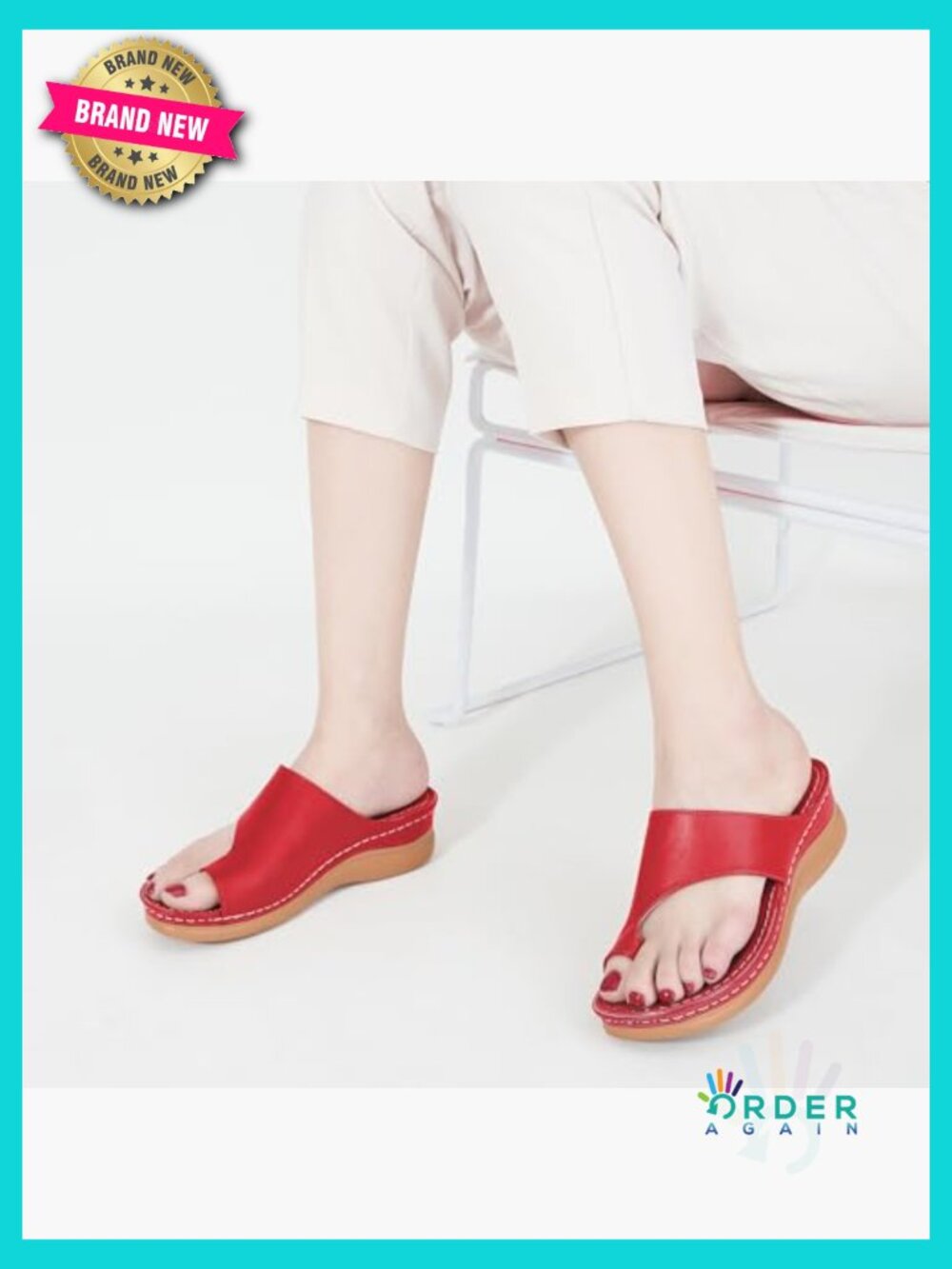 Orthopedic Wedge Sandals Comfortable Casual Walking Summer Platform Slip - Picture 6 of 7
